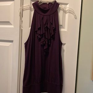 INC Dressy purple top. Bottoms in the back. Rayon